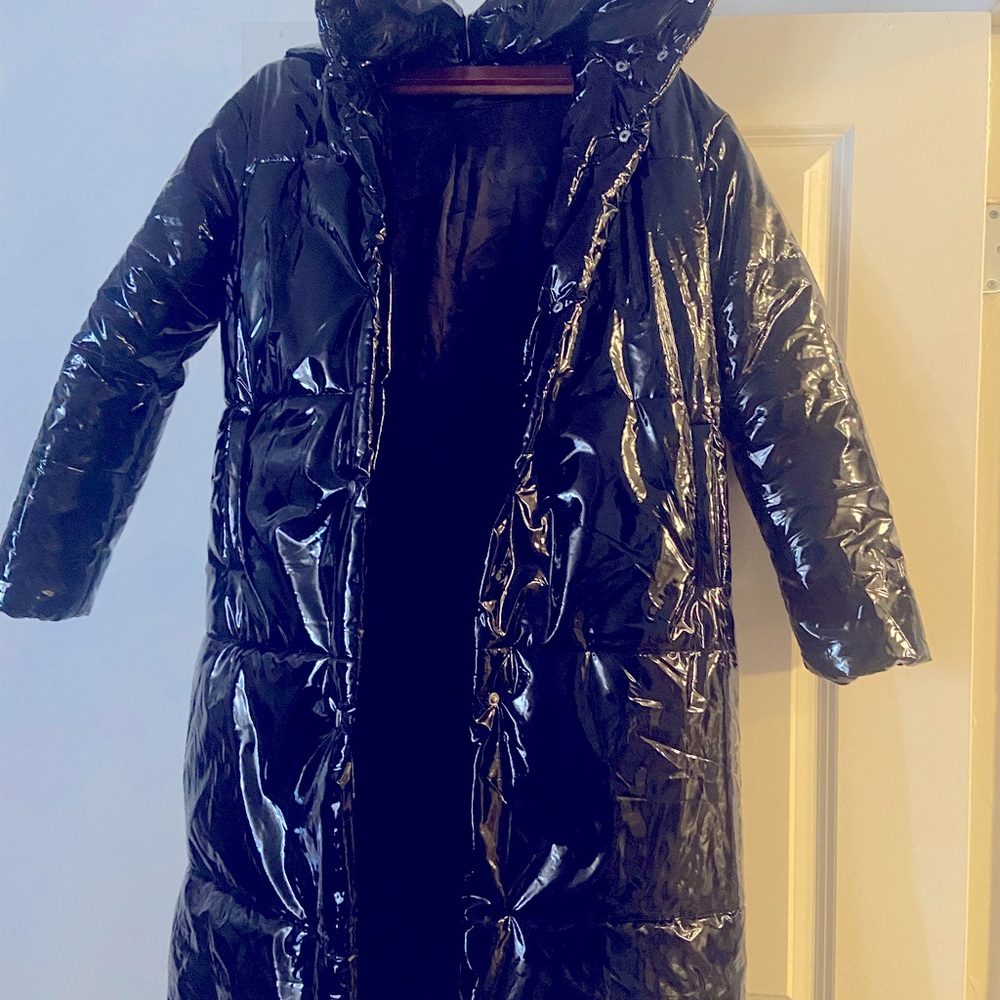 Black long length coat